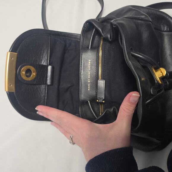 Marc by Marc Jacobs Black Leather Mini Backpack Gold Hardware M0006581 main image 4